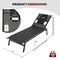 Adjustable Patio Chaise Lounge with Face and Side Holes Black